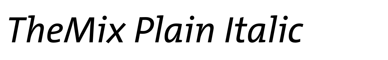 TheMix Plain Italic
